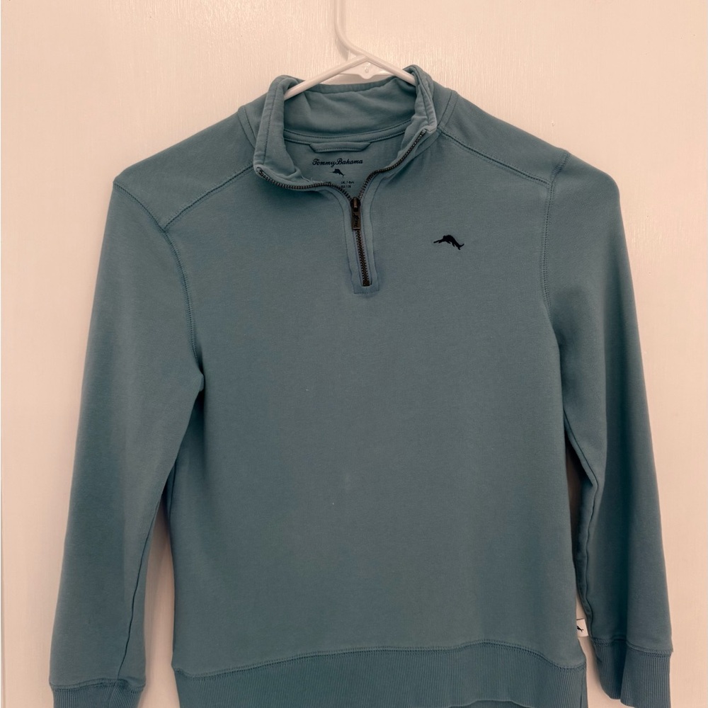 Tommy Bahama YOUTH Light Blue Zip-Up Sweater